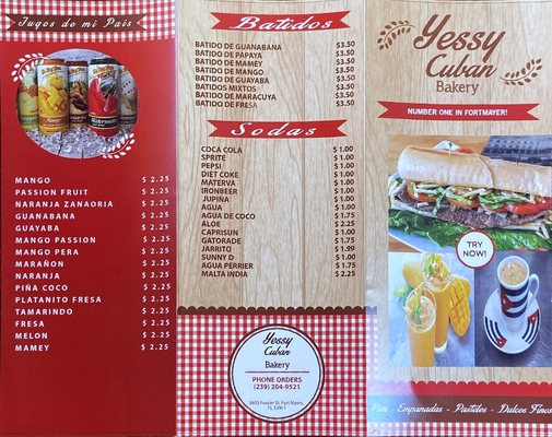 Menu photo 2 Yessy Cuban Bakery Fort Myers, FL Menu photo 2 Yessy Cuban Bakery Fort Myers, FL