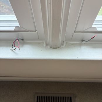Power Home Remodeling - Power window installed and wiring not left to middle of window framing. - Windows Installation Near Me - Duluth, Georgia
