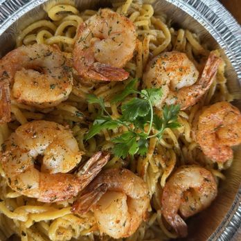 The Blazin’ Claw - Shrimp Garlic Noodle served in a to go tin. - Seafood Near Me - Norwalk, California The Blazin’ Claw - Shrimp Garlic Noodle served in a to go tin. - Seafood Near Me - Norwalk, California