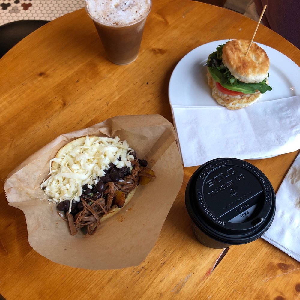 11 Degrees North - Pabellon Sandwich and Eggie Biscuit Sandwich (Vegetarian). Hazelnut Brewpe and Latte - Coffee & Tea Near Me - Chicago, Illinois 11 Degrees North - Pabellon Sandwich and Eggie Biscuit Sandwich (Vegetarian). Hazelnut Brewpe and Latte - Coffee & Tea Near Me - Chicago, Illinois