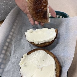 French toast bagel with cream cheese