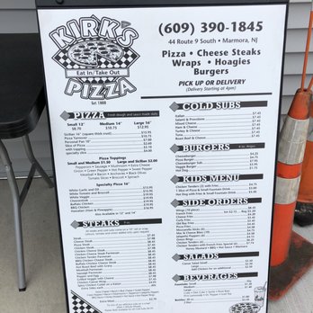 Kirk's Pizza - Menu - Pizza Near Me - Marmora, New Jersey Kirk's Pizza - Menu - Pizza Near Me - Marmora, New Jersey