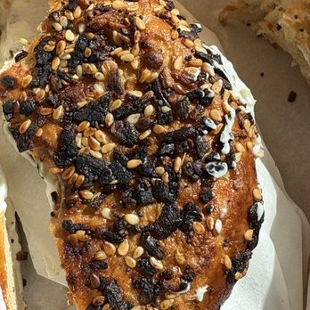 Modern Bread and Bagel - Burnt Everything Bagel (DF) with Plain Cream Cheese (1/2lb)cream - Breakfast & Brunch Near Me - Santa Monica, California Modern Bread and Bagel - Burnt Everything Bagel (DF) with Plain Cream Cheese (1/2lb)cream - Breakfast & Brunch Near Me - Santa Monica, California