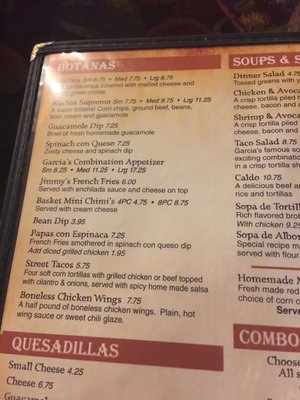 Menu photo 2 Garcia's Las Avenidas Phoenix, AZ