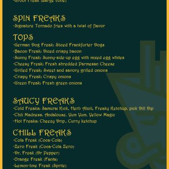 Frites Freak - Menu - Food Trucks Near Me