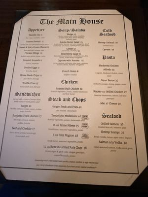 Menu photo 1 The Main House Saint Charles, MO