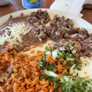Tacos El Centro - Beef tongue with Mexican rice and beans , so so good . - Mexican Near Me - Melba, Idaho Tacos El Centro - Beef tongue with Mexican rice and beans , so so good . - Mexican Near Me - Melba, Idaho