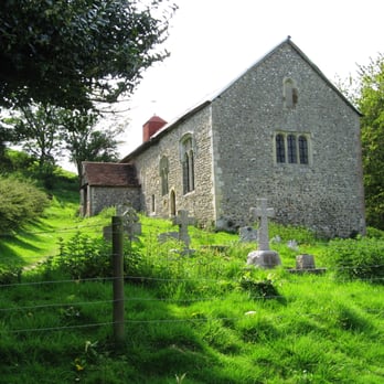 Coombes Church - Church from the field below - Religious Organizations Near Me