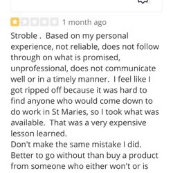 Strobel Custom Heating and Air - This is a review posted but perhaps removed by the company.
