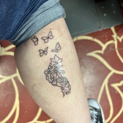 Copper Coffin Tattoo & Body Piercing - Leg tattoo
