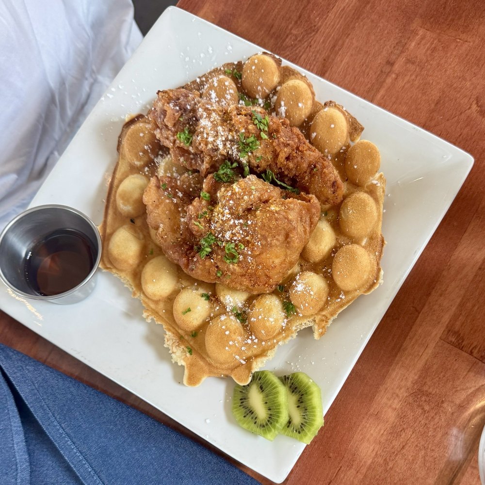 BevRidge Public - Chicken and Waffle no chipotle sauce. - Cocktail Bars Near Me - Ridgefield, Washington