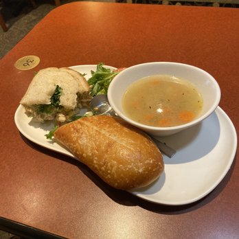 Panera Bread - Napa chicken salad sandwich with chicken noodle soup for You Pick 2 - Sandwiches Near Me - Piscataway, New Jersey