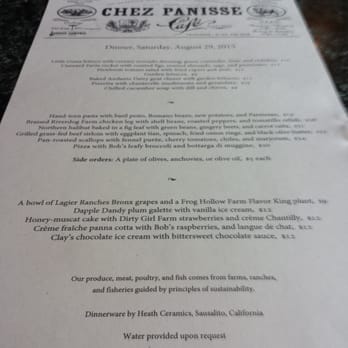 Chez Panisse - Menu of that night - New American Near Me - Berkeley, California Chez Panisse - Menu of that night - New American Near Me - Berkeley, California