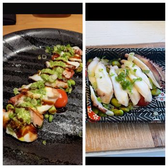 Sono Sushi - Dine-in octopus with sauce versus take-out octopus without - Japanese Near Me - Raleigh, North Carolina