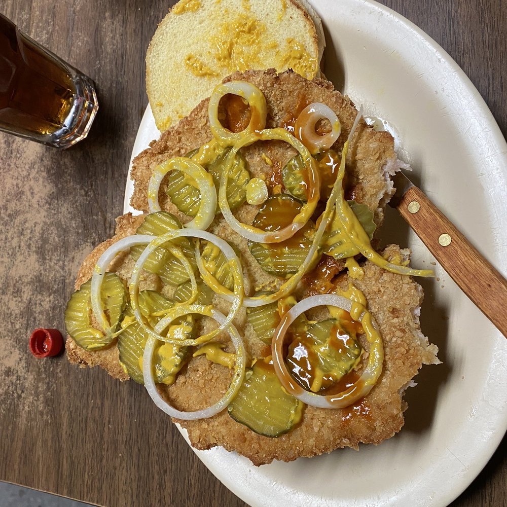 Fat Annie's Augusta Tavern - Pork tenderloin sandwich - American Near Me - Wever, Iowa Fat Annie's Augusta Tavern - Pork tenderloin sandwich - American Near Me - Wever, Iowa