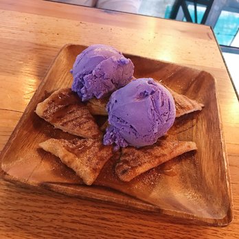 Cafe 86 - Churrochis w/ ube ice cream - Desserts Near Me - Artesia, California Cafe 86 - Churrochis w/ ube ice cream - Desserts Near Me - Artesia, California