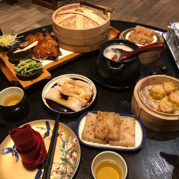 Han Palace - B7. Pan Fried Turnip Cake H1. Lobster Congee R2. Han Style Peking Duck C3. Steamed Roasted Pork Rice Crepe - Dim Sum Near Me - McLean, Virginia Han Palace - B7. Pan Fried Turnip Cake H1. Lobster Congee R2. Han Style Peking Duck C3. Steamed Roasted Pork Rice Crepe - Dim Sum Near Me - McLean, Virginia