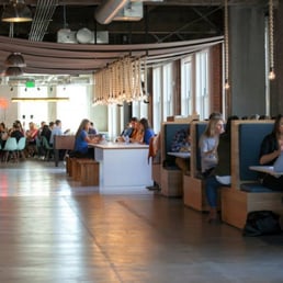 Photo of Yelp - San Francisco, CA, United States. One of the dining areas at Yelp HQ
