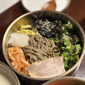 Dubu Haus - Perilla oil noodles with Bossam - Korean Near Me - New York, New York