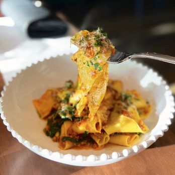 Barberio Osteria - Papparadelle: 10-hour bolognese-rossotti ranch veal, schmitz ranch dry aged beef, stemple creek pork, prosciutto, soffritto | $25 - Italian Near Me - San Francisco, California Barberio Osteria - Papparadelle: 10-hour bolognese-rossotti ranch veal, schmitz ranch dry aged beef, stemple creek pork, prosciutto, soffritto | $25 - Italian Near Me - San Francisco, California
