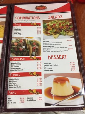 Menu photo 3 Alejandro's Mexican Restaurant Brooksville, FL