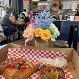 Passionfruit Kouign Amman, Strawberry Ricotta Danish, Almond Bearclaw Passionfruit Kouign Amman, Strawberry Ricotta Danish, Almond Bearclaw