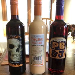 St. Julian Winery & Distillery - Tasting Room - 3 of the ones we tried(and purchased!)