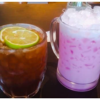 KrungThep Tea Time - Cha Ma Now - 1/2 lemonade and half Thai Tea Nom Yen - pink milk tea - Tea Rooms Near Me - Winter Park, Florida KrungThep Tea Time - Cha Ma Now - 1/2 lemonade and half Thai Tea Nom Yen - pink milk tea - Tea Rooms Near Me - Winter Park, Florida