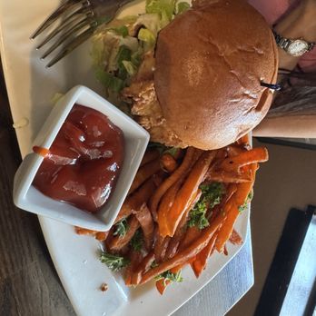 Five Ten Bistro - Buttermilk Ranch Chicken Sandwich with Sweet Potatoes Fries - Bars Near Me - Merced, California