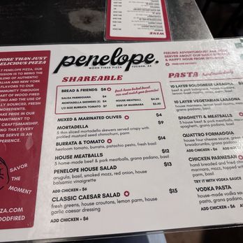 Penelope - Menu - Pizza Near Me - Tucson, Arizona