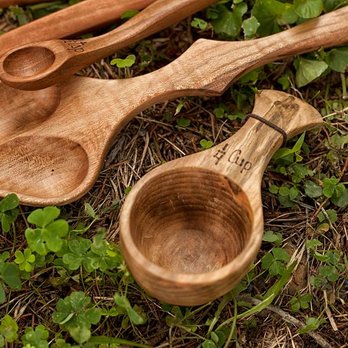 SoLace Studios Fine Handcrafts - If you are gonna have to do kitchen duty, then do it in style with handcarved wooden measuring scoops. - Arts & Crafts Near Me - Elkton, Virginia