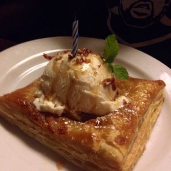 Django - Ordered dessert for our friend's birthday. I believe it was a special that day. Some kind of apple & bacon pastry a la mode. - French Near Me - Des Moines, Iowa Django - Ordered dessert for our friend's birthday. I believe it was a special that day. Some kind of apple & bacon pastry a la mode. - French Near Me - Des Moines, Iowa