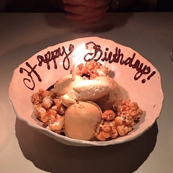 ABC Kitchen - My birthday delicious sundae with salted caramel ice cream and popcorn - Breakfast & Brunch Near Me - New York, New York