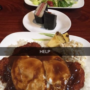 Hukilau - My reaction to ahi tuna salad, spam musubi, and chicken katsu loco moco - Hawaiian Near Me - San Jose, California Hukilau - My reaction to ahi tuna salad, spam musubi, and chicken katsu loco moco - Hawaiian Near Me - San Jose, California