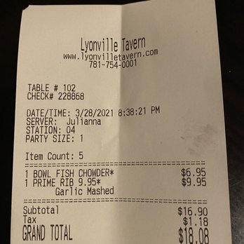 Nonnie’s Italian Grille - Receipt - Bars Near Me - Halifax, Massachusetts Nonnie’s Italian Grille - Receipt - Bars Near Me - Halifax, Massachusetts