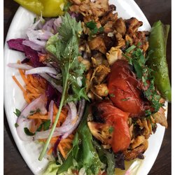 Kebab 49 - chicken kebab salad plate