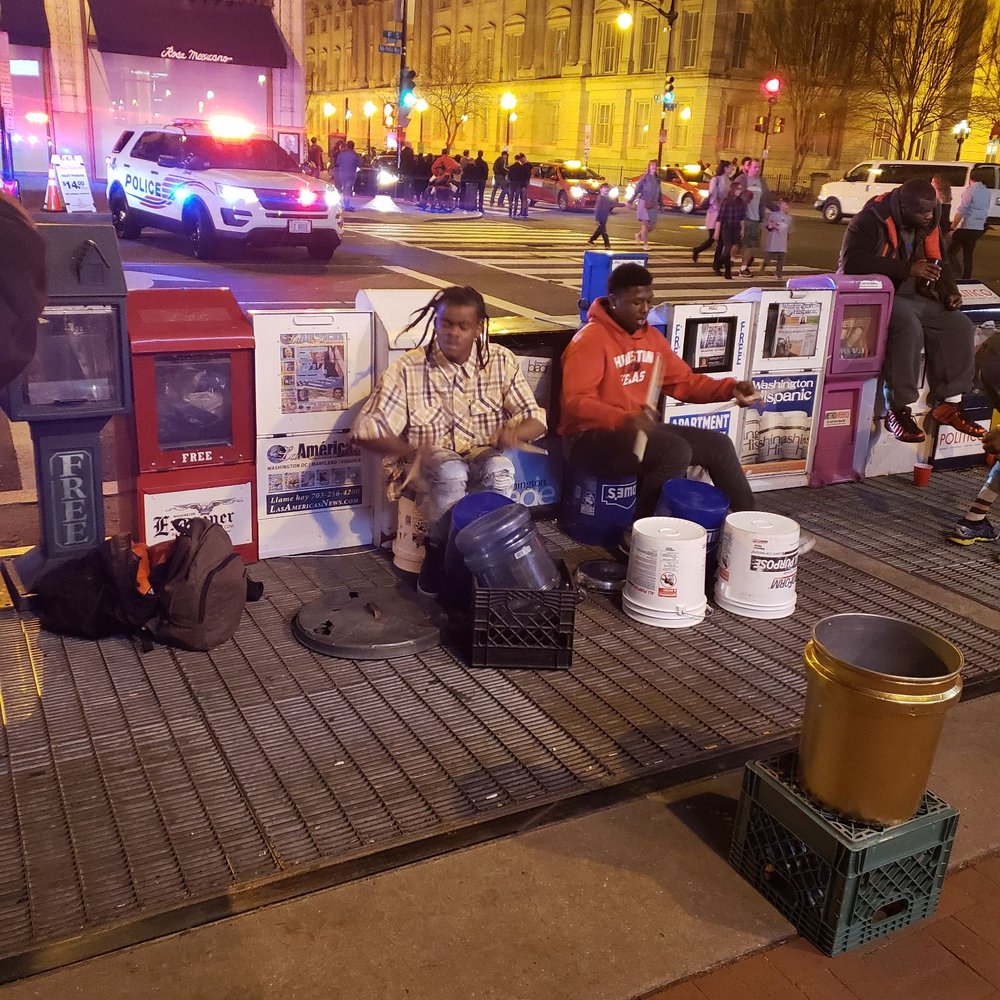 Capital One Arena - Near the arena guys playing pails and metal pans in place of drums, talented - Stadiums & Arenas Near Me - Washington, DC, District of Columbia Capital One Arena - Near the arena guys playing pails and metal pans in place of drums, talented - Stadiums & Arenas Near Me - Washington, DC, District of Columbia