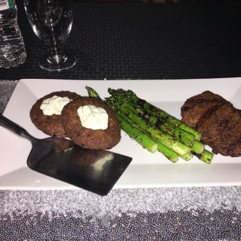 Anthony's Gourmet Catering - Crab cakes and fillet with asparagus - Caterers Near Me - Orange Park, Florida