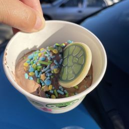 Half a kid's scoop!