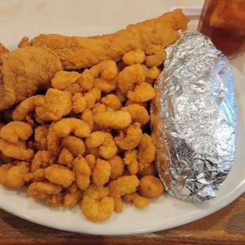 Skipper's Seafood - Whiting with popcorn shrimp - small - Seafood Near Me - High Point, North Carolina Skipper's Seafood - Whiting with popcorn shrimp - small - Seafood Near Me - High Point, North Carolina