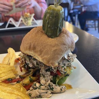 Oyo - Pulled jerk chicken sandwich - Latin American Near Me - Pleasanton, California Oyo - Pulled jerk chicken sandwich - Latin American Near Me - Pleasanton, California