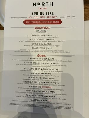 Menu photo 2 North Italia Torrance, CA
