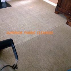 Superior Fabric Cleaners - Dirty carpet after thorough deep cleaning contrast