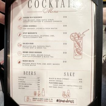 I Love Noods - Cocktail menu - Dim Sum Near Me - New Orleans, Louisiana I Love Noods - Cocktail menu - Dim Sum Near Me - New Orleans, Louisiana