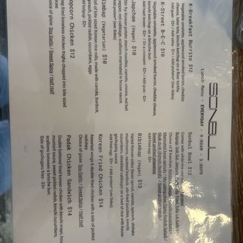 Sonbul - Dinner Memu - Comfort Food Near Me - Brooklyn, New York
