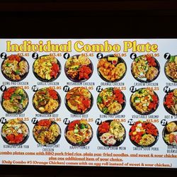 EMW China Bistro Express - Photographic Individual Combination Plate Menu