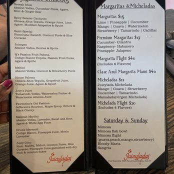 Juicyladas Cantina - Drinks menu - Mexican Near Me - Fullerton, California