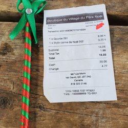 Village du Pere Noel - Reciept of the forced purchase described in my review.