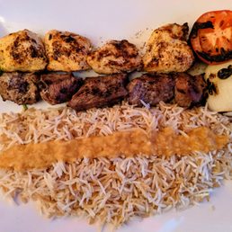 Sansom kabob (lamb and chicken combo) Sansom kabob (lamb and chicken combo)