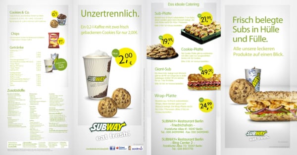 Menu photo 1 Subway Berlin, BE
